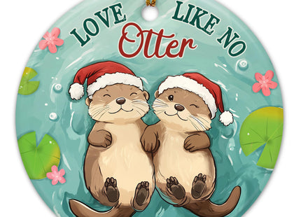 Otter Couple Christmas Ornament 2026 - Couple Gifts for Him & Her