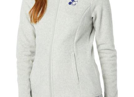 Amazon Essentials Disney | Marvel | Star Wars | Princess Women's Long Sleeve Polar Fleece Full-Zip Mock Outerwear Jacket, Happy Mickey, Small