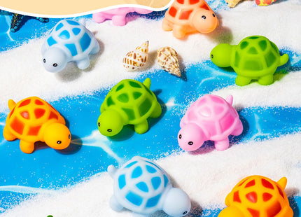 25PCS Mini Rubber Turtle Colorful Screaming Floating Squeaky Sea Turtle