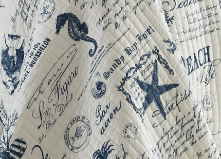 Levtex Home Beach Life Twin Cotton Quilt Set