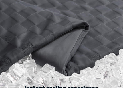 Amazon Basics Cooling Comforter, Soft Lightweight Waffle Weave Blanket for Hot Sleepers, Summer & All Season Bedding to Keep Cool for Night Sweats, 90"x90", Queen, Dark Gray