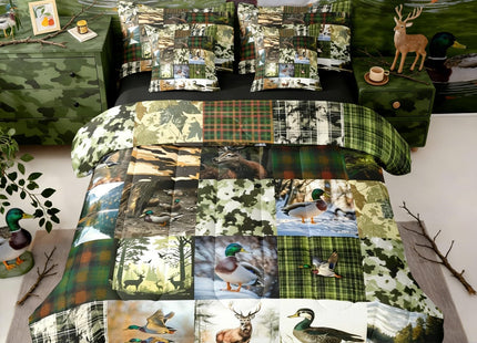 Erosebridal Cabin Rustic Deer 7 Piece Comforter Set Full Bed in A Bag
