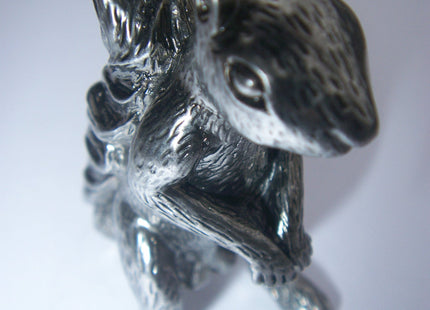 Squirrel Poker Figurine Protect Your Nuts (Antique Silver)