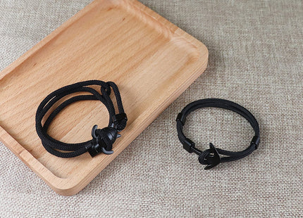 KOEDLN Shark Tail Anchor Turtle Hook Bracelet Nylon Polyester Rope Adjustable Bracelet for Men-Turtle