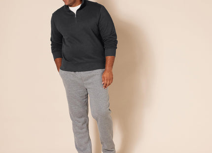 Amazon Essentials Men's Long-Sleeve Quarter-Zip Pullover Fleece Sweatshirt, Midweight, Black, Large