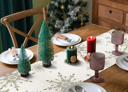 FreeNook Snowflake Christmas Table Runner, Chriatmas Decorations,13x72 Inch