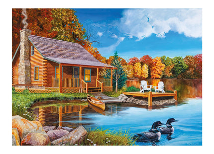 Cobble Hill 500 Piece Puzzle - Loon Lake - Sample Poster Included
