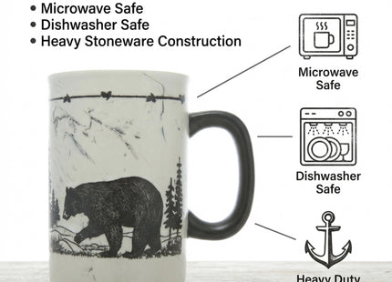 Cape Shore 18oz Heavy Stoneware Sema Pottery Mug, Bear