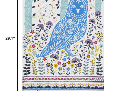 Ulster Weavers Tea Towel Cotton, Durable & Machine Washable, Eco-Friendly Design, Ideal Size, Animal Theme, Woodland Owl, Blue