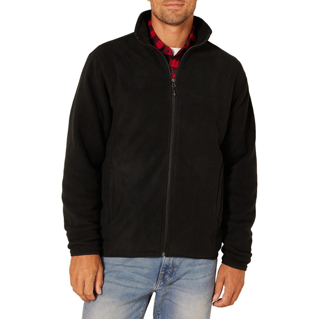 Amazon Essentials Men's Full-Zip Fleece Jacket - Discontinued Colors, Black, X-Small
