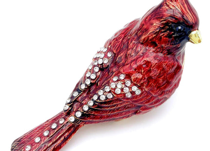 JWT Astyle Luxury Red Cardinal Bird Jewelry Trinket Box Cardinal Gifts