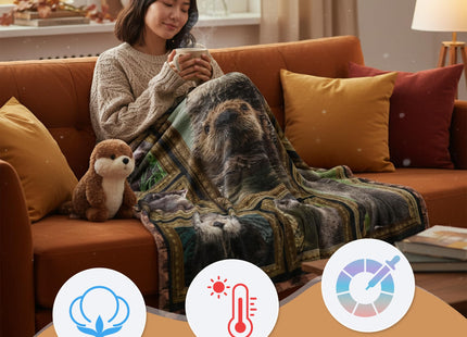 YGBDXB Otter Blanket for Men Women, Gifts for Otter Lovers Throw Blanket for Couch Bed Room Decor 50“x60”