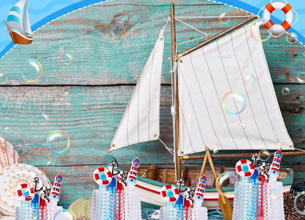 Rotatingpals 24 Pcs Nautical Bubble Wands Bulk Nautical Sailor Party Favors