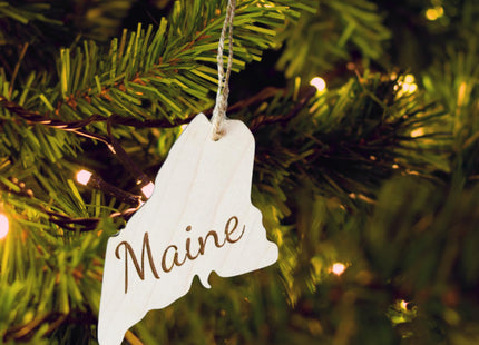 Maine Christmas Ornament | Wooden State Ornament Gift