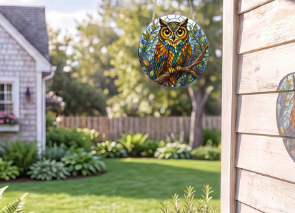 Acrylic Puzzle Suncatcher, Owl Stained Glass Window Hanging, Owl Gifts