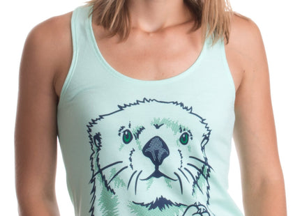 Ann Arbor T-shirt Co. This is My Otter Tank | Cute Otter Lover Top, Women's Racerback Workout Tank (Mint, Large)