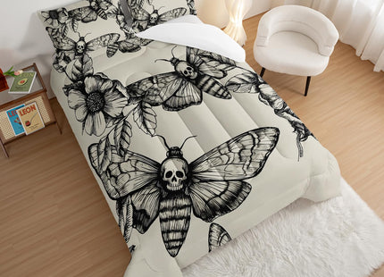 HOSIMA Striped Bass Big Fish Eat Small Fish Pattern Hunting and Fishing Bedding Set Queen Size for Boys Room Decor,Big Pike Fishing Comforter Set,Twin Bed in a Bag for Teens with 2 Pillowcases.