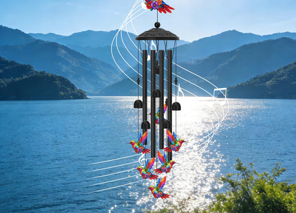 Hoemwarm Hummingbird Wind Chimes for Outside Hummingbird Gifts for Women
