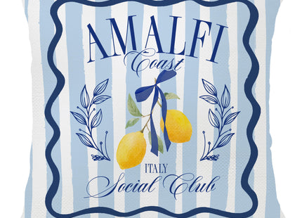 Nipil Summer Lemon Coastal Pillow Covers 18x18, Coastal Room Decor, Amalfi Coast Party Decorations, Mediterranean Coastal Decorative Throw Pillow Covers Pillowcases for Home Living Room Bedroom