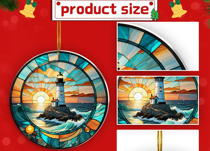 Lighthouse Christmas Ornaments - Coastal Lighthouse Gifts for Lovers - 2024 Keepsake Home Holiday Present Ideas