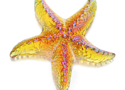 Amber Blown Glass Starfish Figurine Miniature Ocean Home Decor