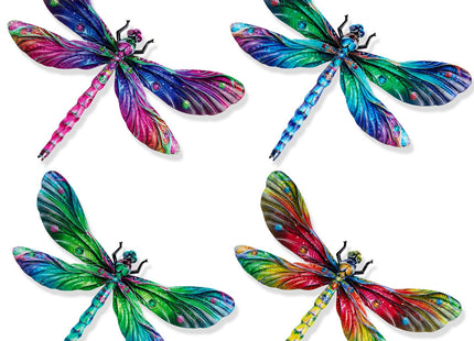 SUNREEK Metal Dragonfly Wall Decor, 9 Inches Dragonfly Outdoor Wall Art for Fence Garden Yard Patio Decorations