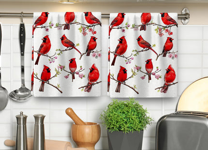 Pintukee Red Cardinal Kitchen Towels Set of 2 Christmas Dish Towels Absorbent Tea Hand Towel for Baking Cooking, Cardinal Lovers Gifts for Women, Winter Kitchen Christmas Decor