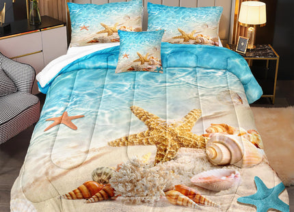 BedBay Bedding Comforter Set - Queen Size 4 Pcs Red Forest Tree Fall Bedding Set Couple Comforter Set Soft Microfiber Wild Animal Printed Boys Teen Girls Duvet Set