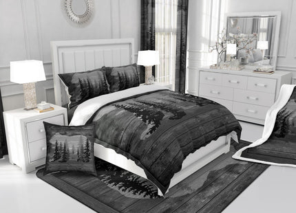 Rustic Bear Comforter Set Kids Farmhouse Wild Animal Comforter for Boys
