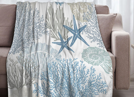 YUTYBMJNHS Nautical Coastal Blanket Coral Beach Throw Blankets 50x40in