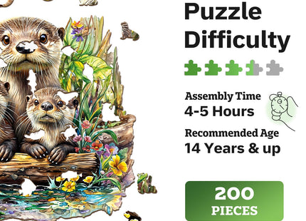 Jigfoxy Wooden Puzzles for Adults, Otter Wood Puzzles Adult
