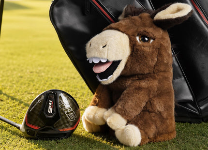 Driver Headcover Funny Golf Headcover Animal Golf Club Head Covers Gorilla Alces Moose Mammoth Design Black Plush Golfing Gifts for Men Women Golfer Fits up to 460CC Driver Head