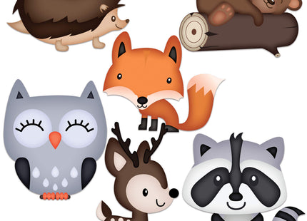 Woodland Animal Cutouts, 36 Count - Baby Shower Decorations - Large Woodland Creatures Cutouts for Fall or Baby Shower Themes