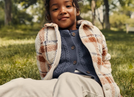 Amazon Essentials x Sofia Grainge Baby Boys' Sherpa Fleece Overshirt Jacket, Camel, 12 Months