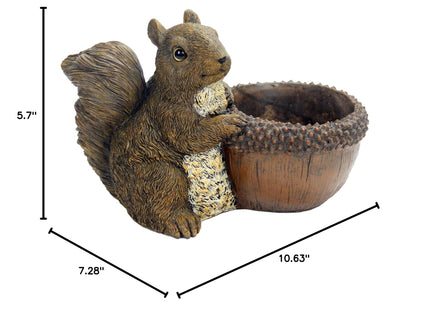 Michael Carr Designs Squirrel Planter Outdoor Squirrel Planter Figurine for Gardens, patios and lawns (80081)