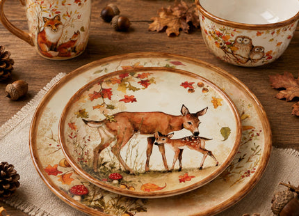 Certified International Pine Forest 16 pc Dinnerware Set, Service for 4, BROWN