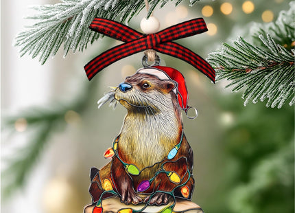 Otter Ornament - Otter Ornaments for Christmas Tree - Otters Gifts for Women, Girls, Kids - Cute Animal Lover Gift - Acrylic Christmas Ornament 2025