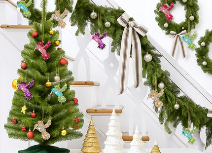 Yuntau 8 Pcs Crystal Christmas Hanging Ornaments, Hummingbird