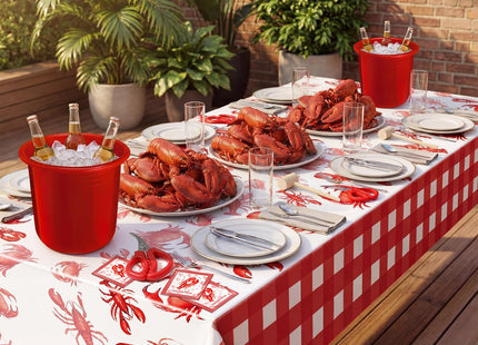 Ferrochef 61 Pcs Seafood Tools Set Plastic Crawfish Tablecloth Lobster Bibs