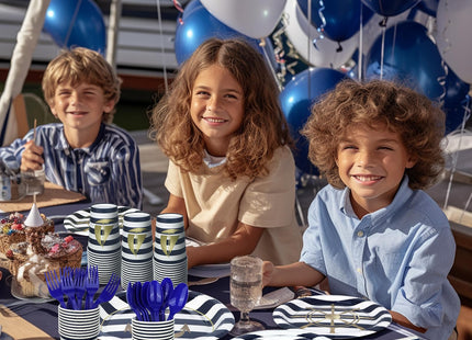 Nautical Party Plates and Napkins - Sail Boat Party Decorations - Nautical Party Tableware - Sail Boat Party Favors - Nautical Party Supplies Serves 20 Guests
