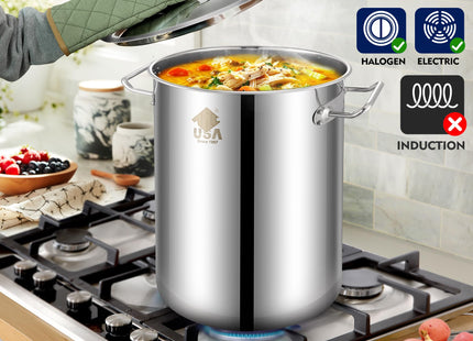 ARC 40QT Stainless Steel Stockpot for Seafood Crawfish Crab Boil w/Basket