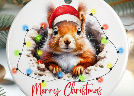 KATLADIZ Squirrel Ornament - Squirrel Christmas Ornaments, Animals Ornaments for Christmas Tree - Animals Lover Gifts - Ceramic Ornament 2024