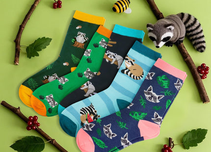Jeasona Women's Raccoon Socks Raccoon Gifts for Women Mom Teenage Girl