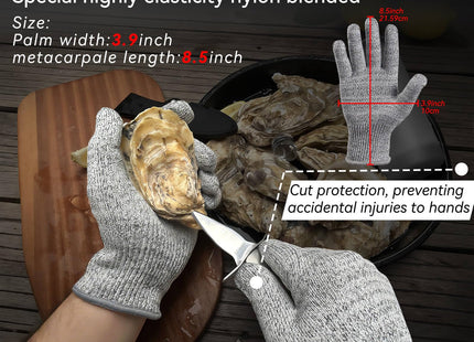 SPEENSUN Oyster Shucking Knife, Pakkawood Handle, Sheath & Glove (M)
