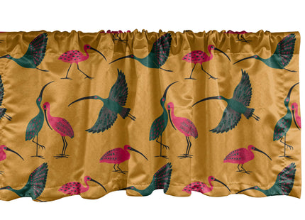 Ambesonne Leaf Window Valance, Pattern Leafage Branches Silhouette Nature Theme Foliage Forest, Curtain Valance for Kitchen Bedroom Decor with Rod Pocket, 54" X 12", Sage Green Turquoise