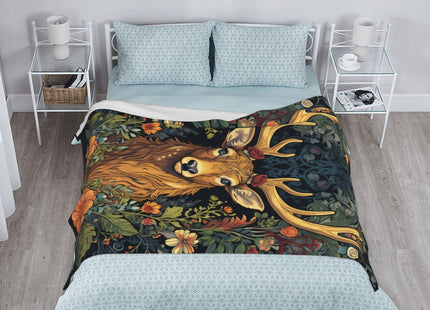 Deer Throw Blanket Soft Plush Fleece Blankets Warm Cozy Lightweight Fuzzy Blanket for Bed Sofa Couch Home Decor 80"X60"