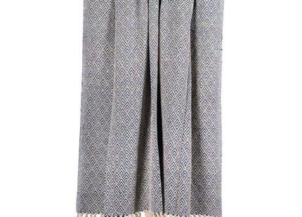 DII Diamond Throw Collection Cotton Woven, 50x60, Nautical Blue