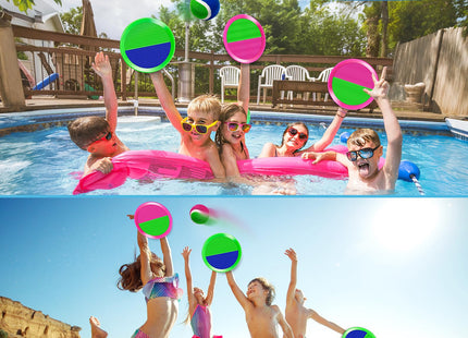 Officygnet Ball Catch Game, Kids Toss Game for Ages 3 4 5 6 7 8-12 Year Old Boy Girl, Catching Ball Set with 4 Paddles for Outdoor Toys/Yard Games/Beach Toys/Pool Toys for Kids Easter Birthday Gifts