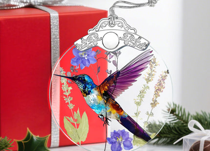 Hummingbird Christmas Ornament – Christmas Tree Ornament & Holiday Decor, Gifts for Bird Lover, Hummingbird Lover Gifts, Holiday & Xmas Gift