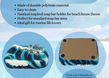 BestGiftEver Sea Turtle Wave Soap Dish